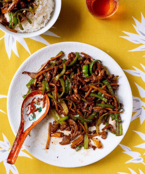 Beef with Bamboo Shoots and peppers