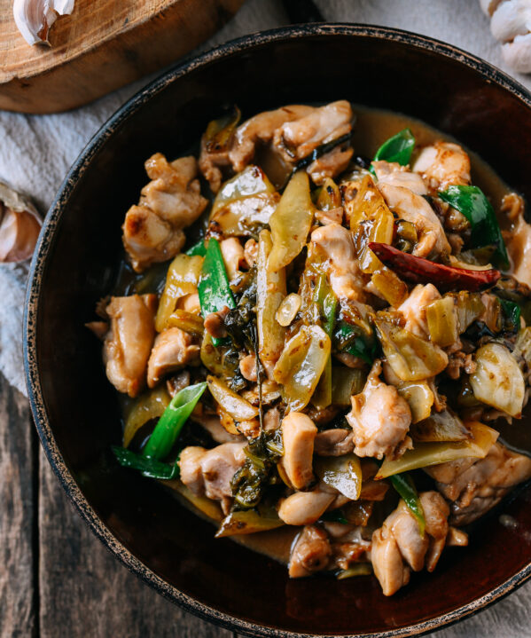 Chicken with Pickled Mustard Greens