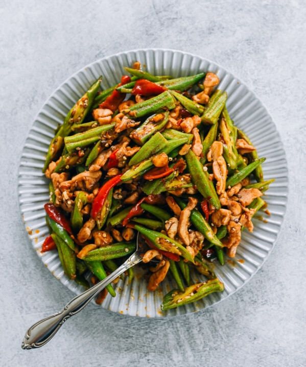 Okra Stir-fry with Chicken