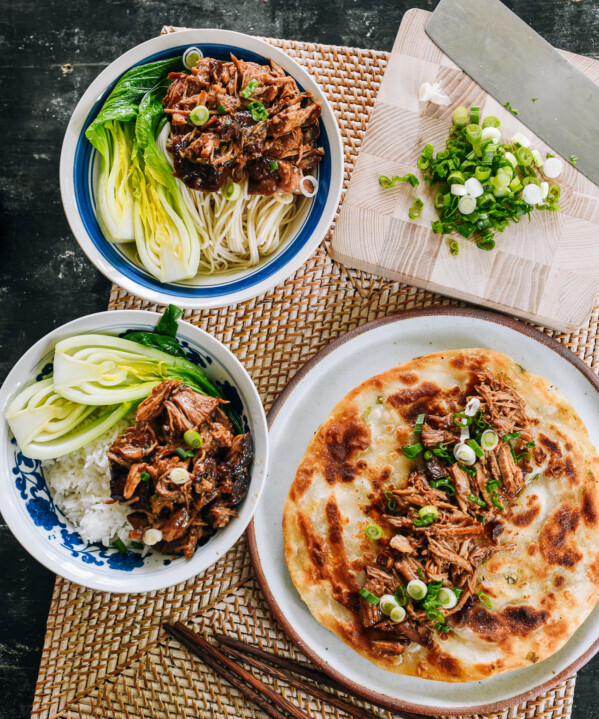 Red Braised Pulled Pork by thewoksoflife.com