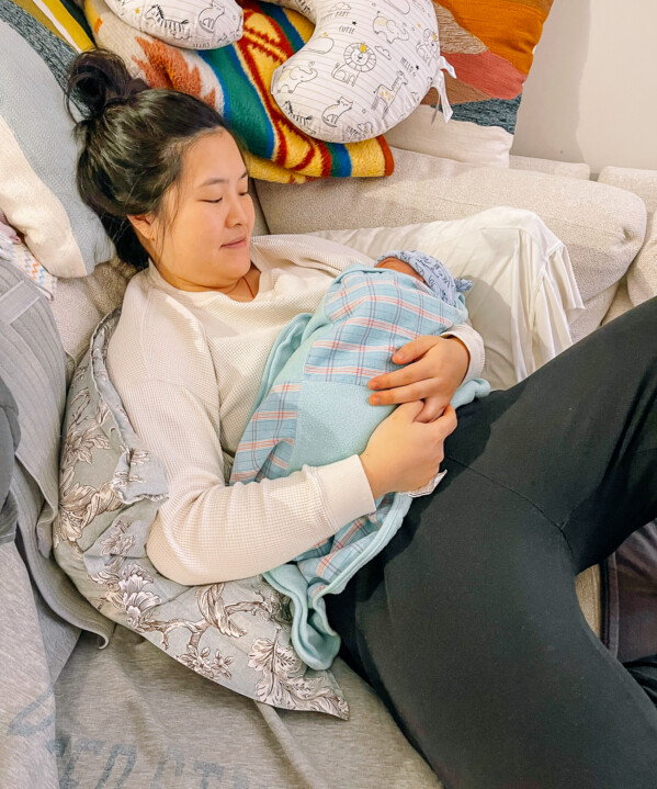 Sarah with baby